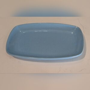 Rare, Vintage Frankoma Pottery Relish Tray In Robin's Egg Blue, EUC
